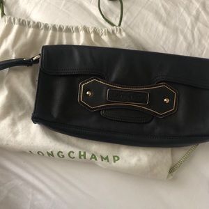 Longchamp leather clutch